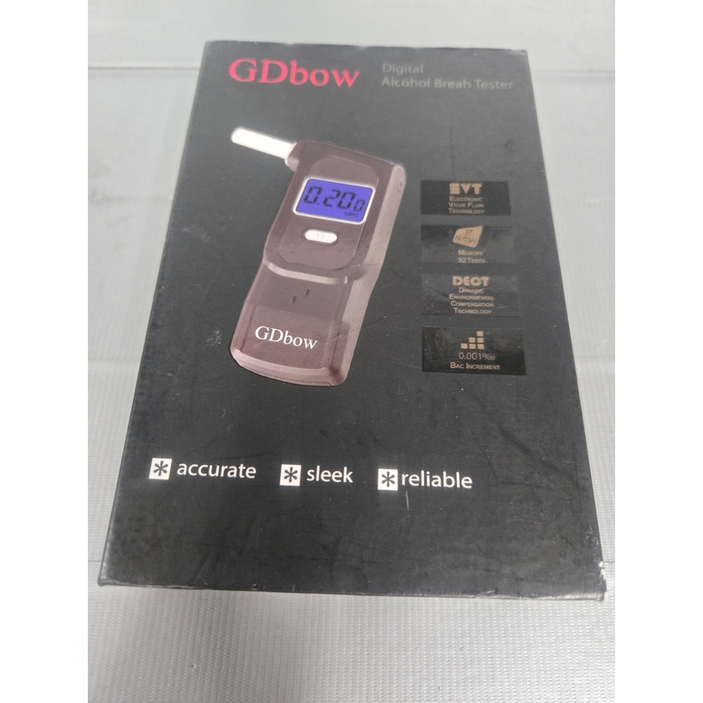GDbow GD068 Digital Alcohol Breath Tester - Accurate- Sleek - Reliable - New